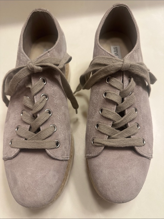 Steve Madden Shoes - Steve Madden Women's Suede Lace-Up Sneakers in Light Taupe
